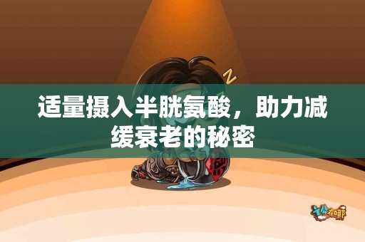 适量摄入半胱氨酸，助力减缓衰老的秘密