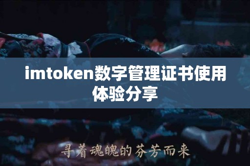 imtoken数字管理证书使用体验分享