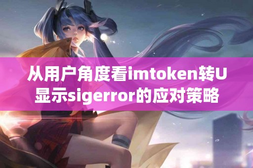 从用户角度看imtoken转U显示sigerror的应对策略