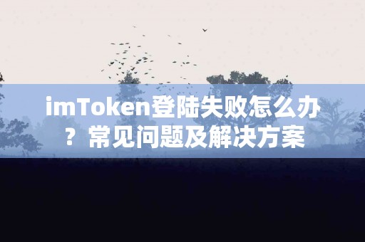 imToken登陆失败怎么办？常见问题及解决方案