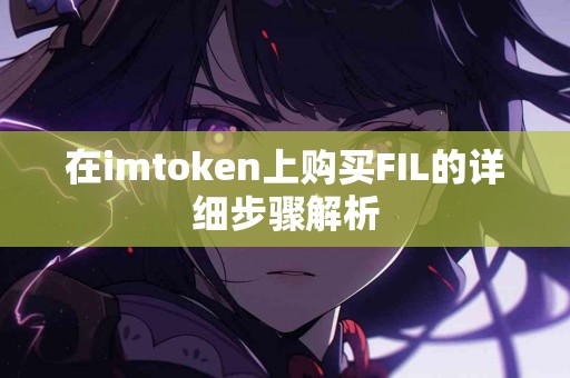 在imtoken上购买FIL的详细步骤解析