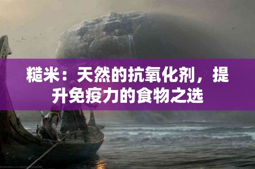 糙米：天然的抗氧化剂，提升免疫力的食物之选
